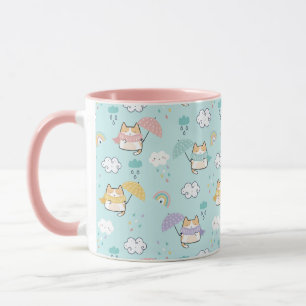 Cute Rainy Day Motif café Mug