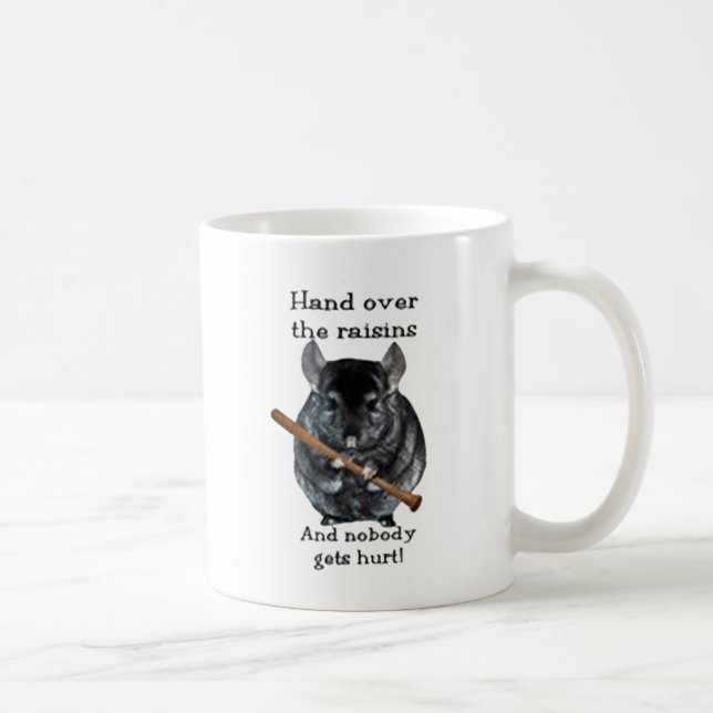 Cute Raisin Mean Chinchilla Coffee Mug (Right)