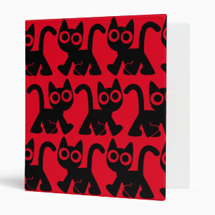 Cute Rambling Cartoon Cat Binder