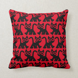 Cute Rambling Cartoon Cat Pillow