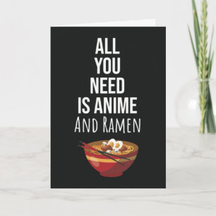 Cute Ramen Anime Cards Asian Food Kaiwaii