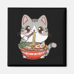 Cute Ramen Cat Kawaii Anime Japanese Food Boy Girl Magnet