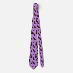 Cute random Eggplant pattern Throw Pillow Tie