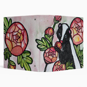 Cute Ranunculus Skunk Lovers Pink Flowers          Binder