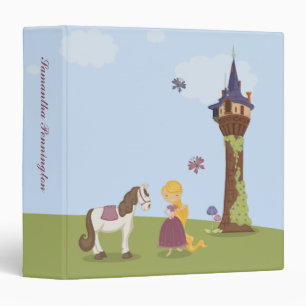 Cute rapunzel tower girl's personalized binder