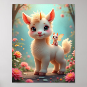 Cute rare animal  poster