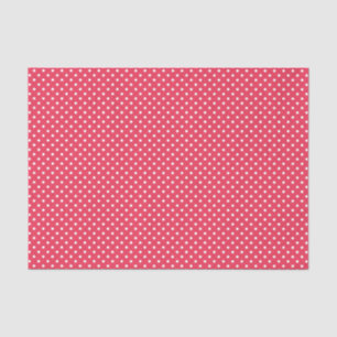 Cute Raspberry Pink & White Polkadots Tissue Paper
