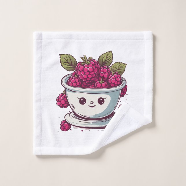 CUTE RASPBERRY WASH CLOTH (Wash Cloth)