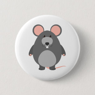 Cute rat 2 inch round button