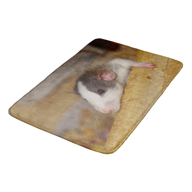 Cute Rat Bath Mat (Angled)