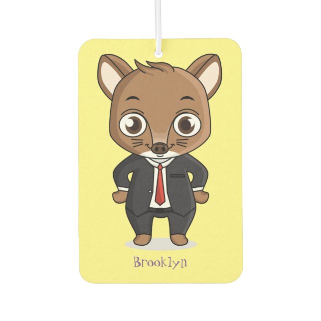 Cute rat cartoon illustration air freshener (Front)