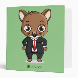 Cute rat cartoon illustration binder