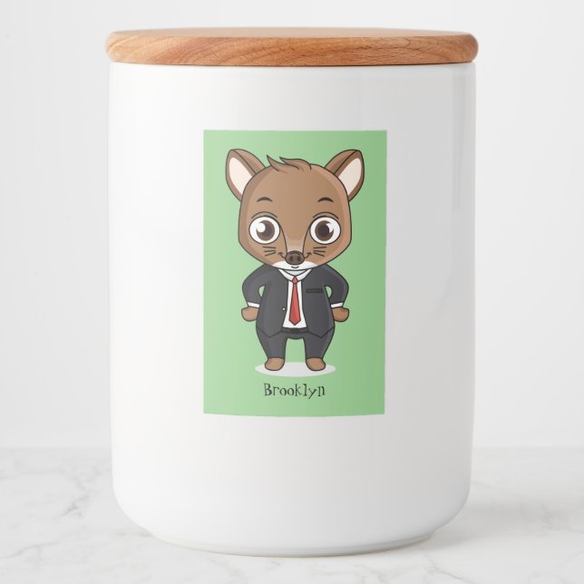 Cute rat cartoon illustration food label (Front)