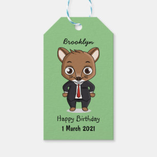 Cute rat cartoon illustration gift tags