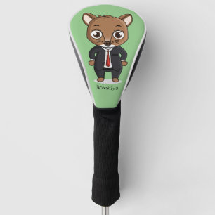Cute rat cartoon illustration golf head cover