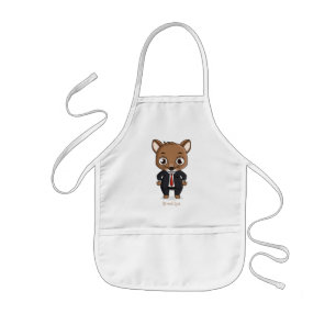 Cute rat cartoon illustration kids apron
