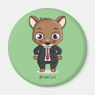 Cute rat cartoon illustration  magnet