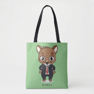 Cute rat cartoon illustration tote bag