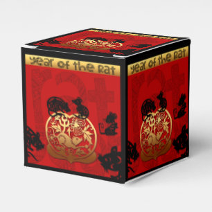 Cute Rat Chinese Year Zodiac Birthday CCFB Favor Box