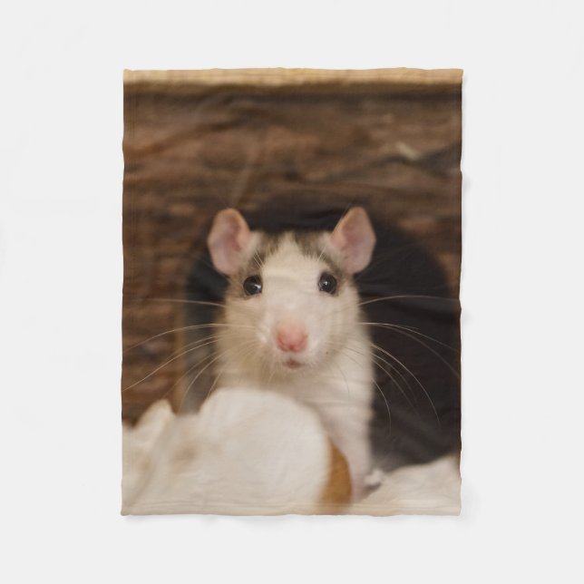 Cute Rat Fleece Blanket (Front)