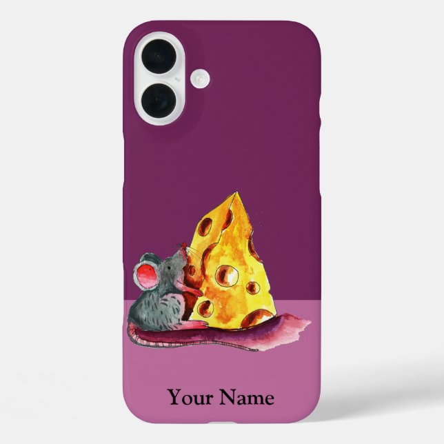 Cute Rat Manger Fromage Coque Iphone (Verso)