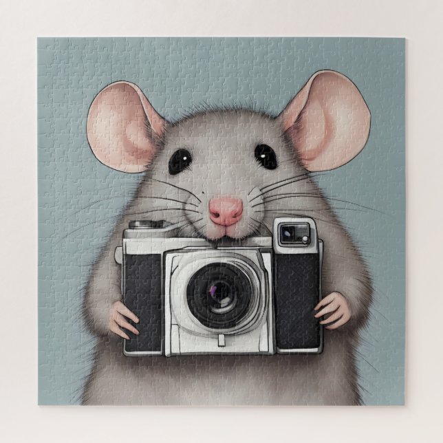 Cute Rat Photographer Jigsaw Puzzle (Vertical)