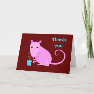 Cute Rat Thank You card