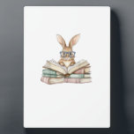 Cute Reading Bunny Glasses Books Bookworm Reader T Plaque<br><div class="desc">Cute Reading Bunny Glasses Books Bookworm Reader Teacher T-Shirt</div>