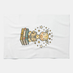 Cute Reading Giraffe Book Lover Vintage Shirt Desi Kitchen Towel
