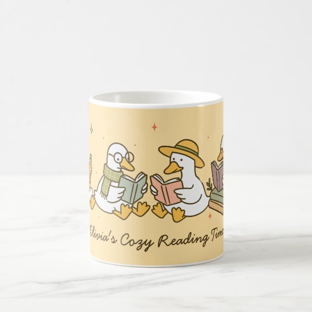 Cute Reading Goose Mug (Center)