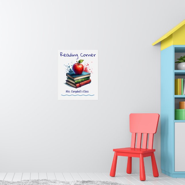  Cute Reading School CLASSROOM Poster Personalize (Nursery 1)