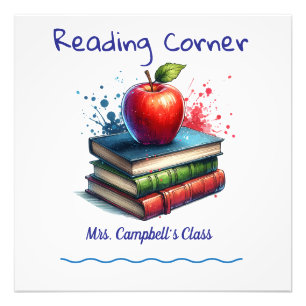  Cute Reading School CLASSROOM Poster Personalize