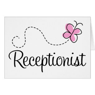Cute Receptionist Card
