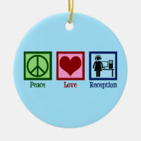 Cute Receptionist Peace Love Reception