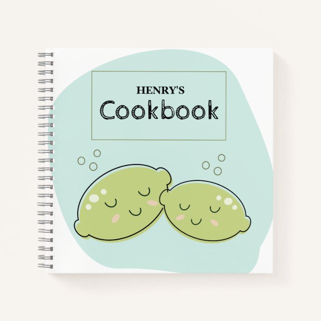 Cute Recipe Book to Write In (Limes) (Front)
