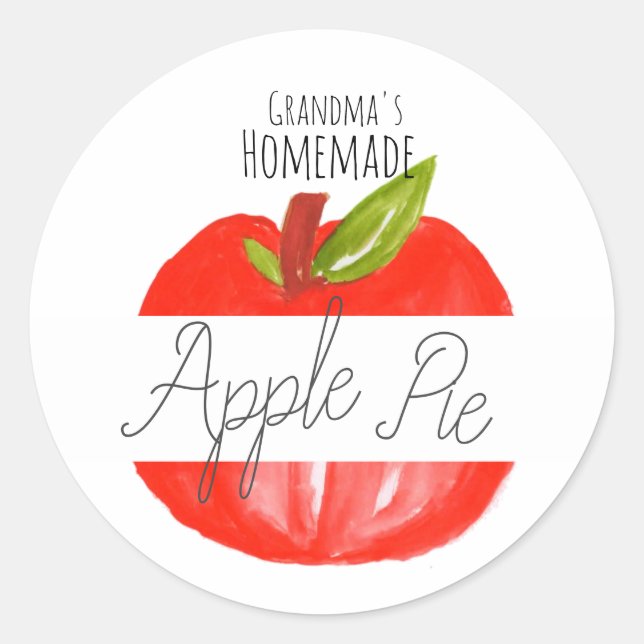 Cute recipie sticker apple packaging sticker (Front)