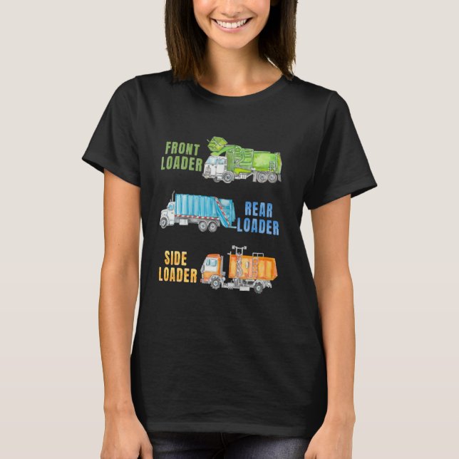 Cute Recycling Trash Waste Separation Garbage Truc T-Shirt (Front)