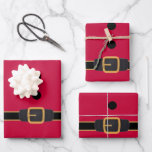 Cute Red And Black Santa Belt Christmas Gift Wrapping Paper Sheet<br><div class="desc">Cute Red And Black Santa Belt Christmas Gift Wrapping Paper Sheets  . It is a set of 3 sheets .  Please feel free to contact me at mypaperlove2021@gmail.com for any colour variation .</div>