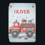 Cute Red and Grey Fire Truck  iPad Mini Cover<br><div class="desc">Personalized cute red and grey fire engine truck design</div>