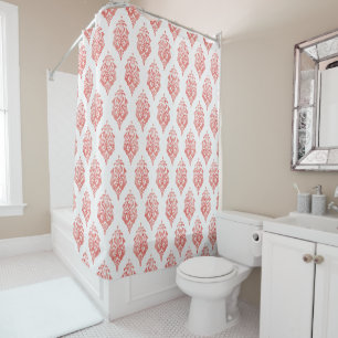 Cute red and white damask ikat tribal patterns