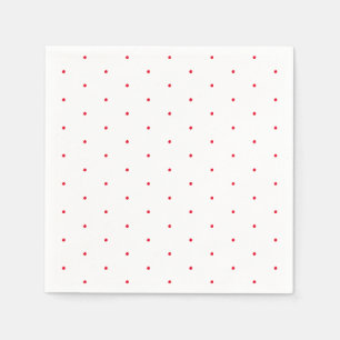 Cute red and white tiny polka dots pattern paper napkin