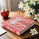 Cute Red Apple Pattern School Teacher's Planner Binder<br><div class="desc">The perfect personalized & organizational gift for school teachers. The design features our hand-drawn whole and halved red apples with cute little hearts creating a repeat pattern on the front of the binder. A white plaque-style label to personalize with the current school year, teacher's name, and title. The spine of...</div>
