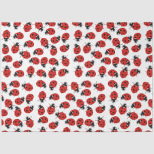 Cute Red & Black Ladybug Pattern Tissue Paper