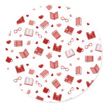 Cute Red Book and Reading Pattern