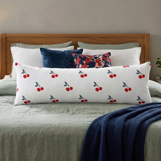 Cute red cherries fruit simple  body pillow (Creator Uploaded)