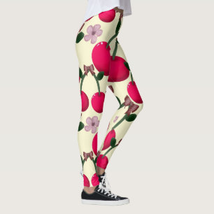 Cute red cherry pattern  leggings