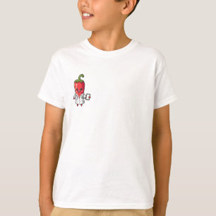 Cute Red Chili Pepper Doctor Cartoon Kids T-Shirt