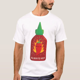 Cute Red Chili Pepper Spicy Sauce Bottle T-Shirt
