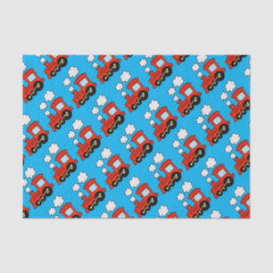 Cute red choo choo train kid's Birthday gift Tissue Paper