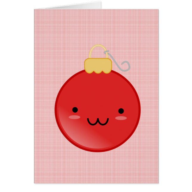 Cute Red Christmas Ornament (Front)